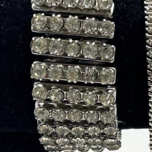 vintage rhinestone expansion (stretch) bracelet Japan - Picture 4 of 7